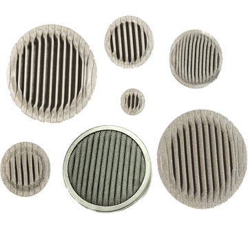 Metal pleated filter disc