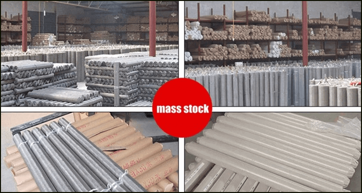 Stock stainless steel woven mesh