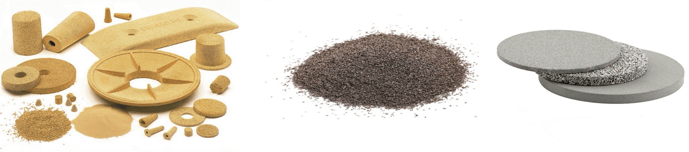 sintered metal powder medium