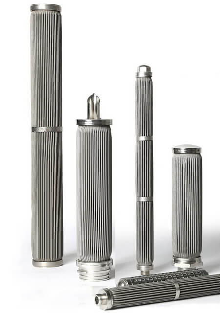 pleated metal mesh filter cartridge